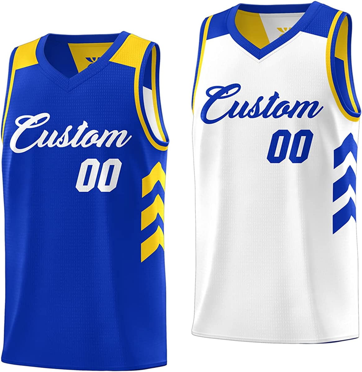 Custom Basketball Jersey - Reversible Sports Vest Add Any Team Name Number  Personalized Jersey for Men/Youth