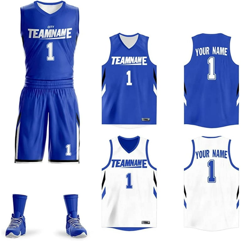 Custom Basketball Jersey - Reversible Sports Vest Add Any Team Name Number  Personalized Jersey for Men/Youth