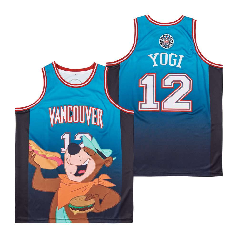Custom Men's Movie Basketball Jersey Yogi Bear X Vancouver #12