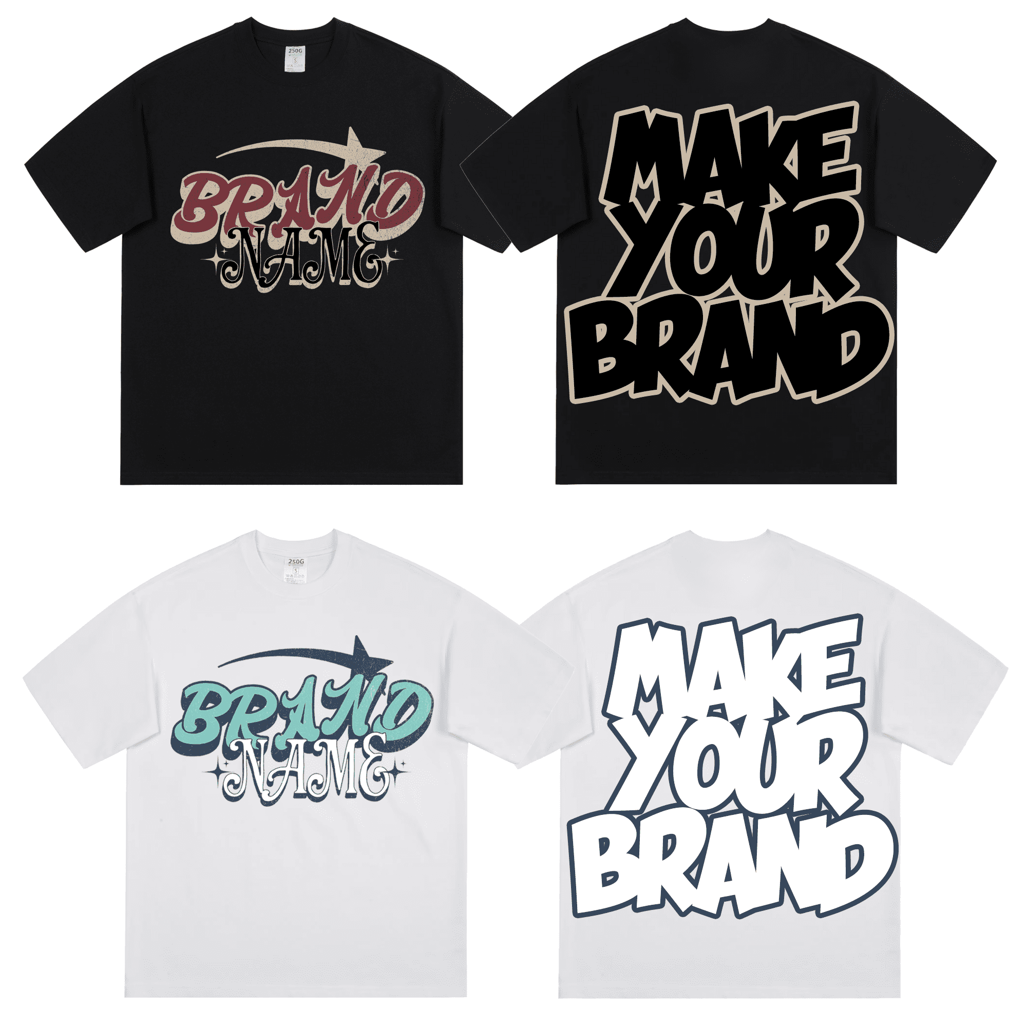 Custom Mens 100% Cotton Boxy Fit T-shirt Cropped Boxy Fit