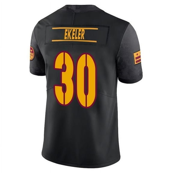 Custom Mens Short-Sleeved Tops Austin Ekeler 30 Black Jersey Embroidered Sports T-Shirts