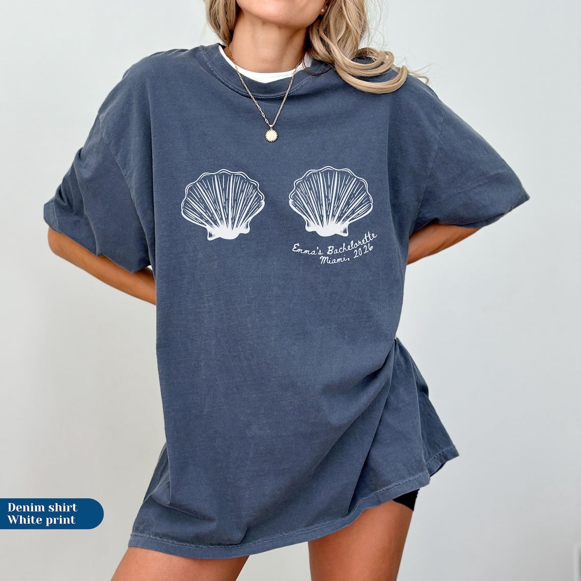 Custom Mermaid Bride Bachelorette Tee, Cheeky Seashell Beach Bach Party ...