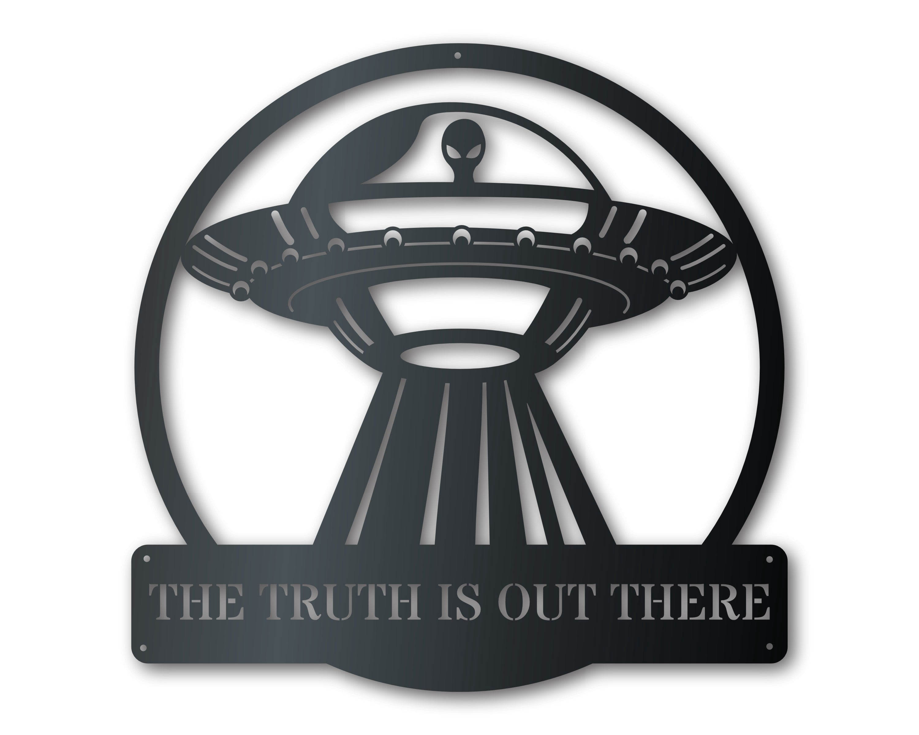Custom Metal Alien Abduction UFO Wall Art | Halloween | Indoor Outdoor ...