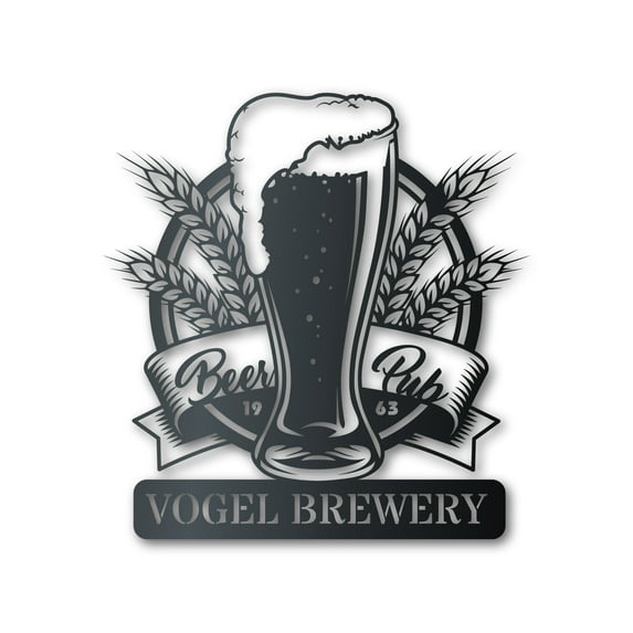 Custom Metal Beer Wall Art - Personalized Craft Brewing Metal Sign - 14 Color Options 36