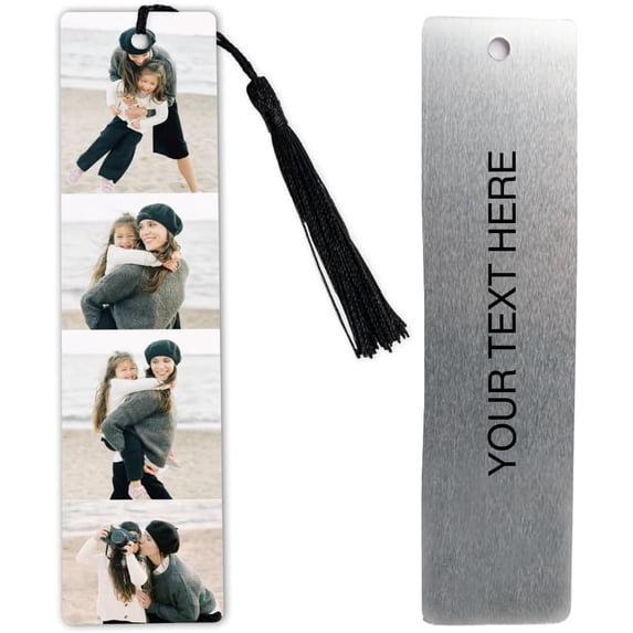 Custom Metal Bookmark with Personalized Photo and Text (4 Images ...