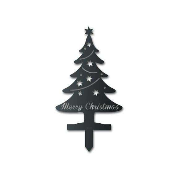 Custom Metal Christmas Tree Garden Stake | Christmas Holiday | Indoor Outdoor | Up to 24" | Over 20 Color Options 10