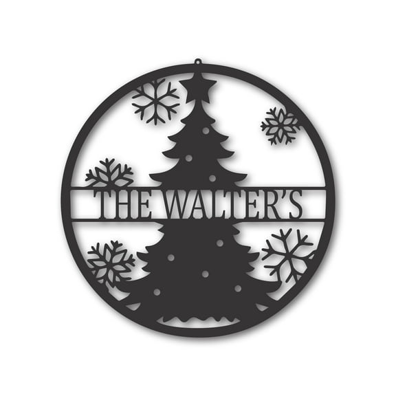 Custom Metal Christmas Tree Sign 36