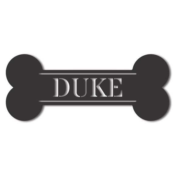 Custom Metal Dog Sign | Metal Dog Bone Name Sign | 15 Color Options 30