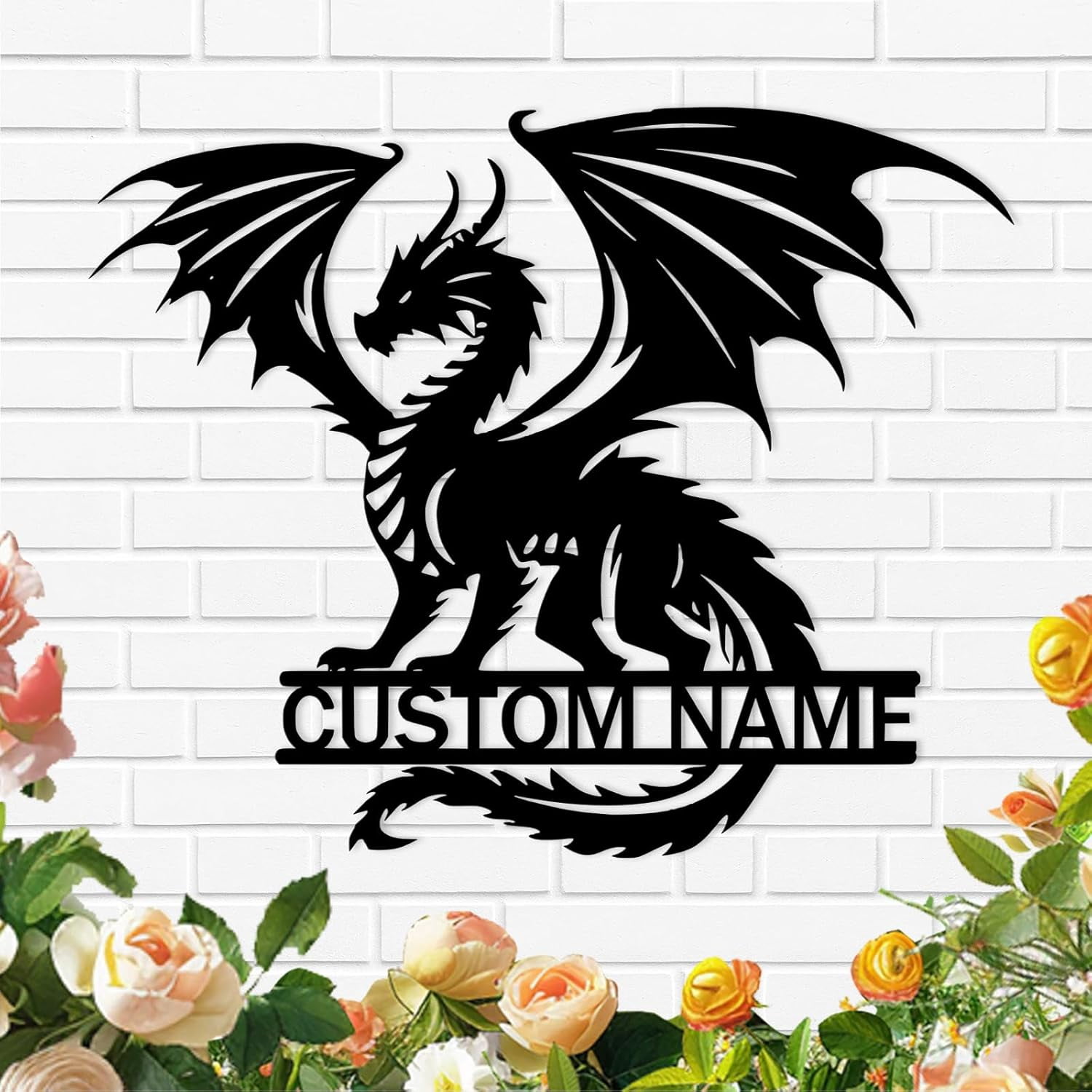 Custom Metal Dragon Sign - Personalized Dragons Metal Wall Art ...