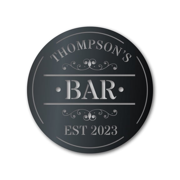 Custom Metal Established Family Room Wall Art - Personalized Metal Sign - 14 Color Options 12