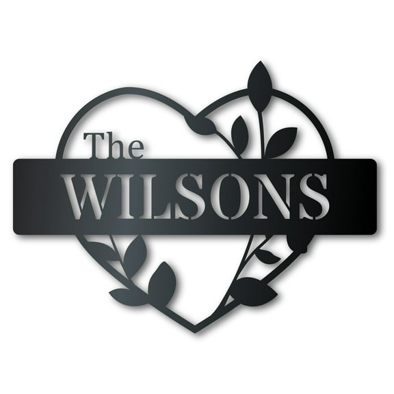 Custom Metal Family Leaf Heart Wall Art - Custom Metal Sign - 14 Color Options - Valentine's Day - Wedding - Anniversary - Housewarming 12