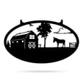 thumbnail image 1 of Custom Metal Farm Sign - Personalized Farm Name Sign for Outdoor Decor (DONKEY-B-25x43), 1 of 12