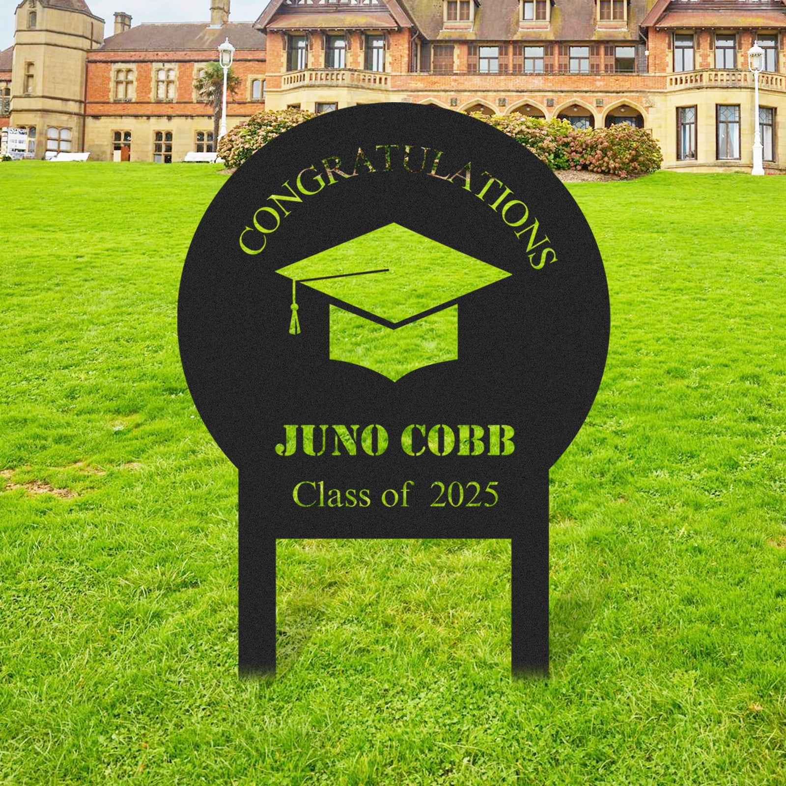 Custom Metal Graduation Decorations Yard Sign, Outdoor Congrats Grad ...