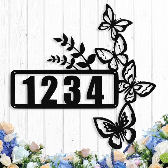 Custom Metal House Number Sign for Outside, Personalized Addresss Number Signs for Houses, Customized Mordern Decorative Home Address Sign Plague, Housewarming Gifts