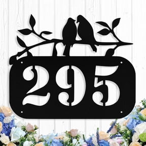 Custom Metal House Number Sign for Outside, Personalized Addresss Number Signs for Houses, Customized Mordern Decorative Home Address Sign Plague, Housewarming Gifts