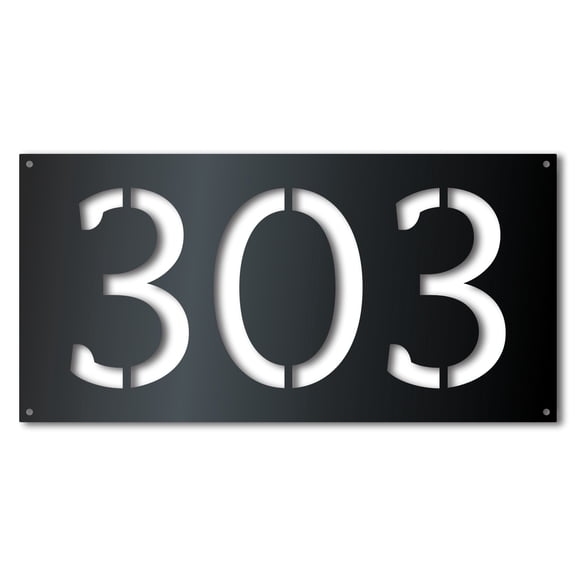 Custom Metal House Number Stencil Wall Art - Custom House Numbers Vertical Horizontal - 14 Color Options 24 / Horizontal