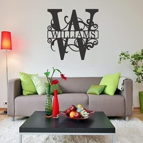 24 Inch Wrought Iron House Letter - Monogram Initial Wall Decor, 0.078" Thick, For Door Or Garden (Letter C)