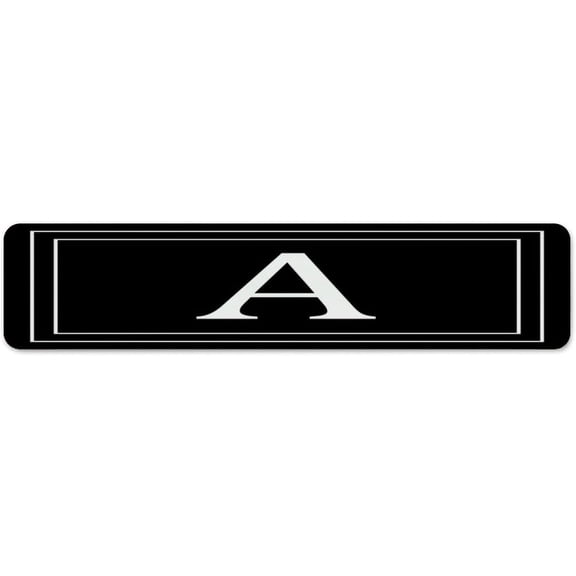 Custom Metal Sign Initial Letter A Monogram Home Decor Metal Plaque for Patio Terrace Men Script Family Name Art Poster Gift for Outside 4"x16"