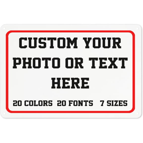 Custom Metal Sign, Personalized Aluminum Sign for Office, Business, Workplace, office, Home, Airbnb, Delivery Signs, 12x8 Inch