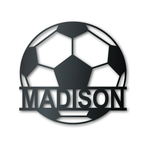Custom Metal Soccer Monogram Wall Art - Metal Sports Sign - 14 Color Options 18