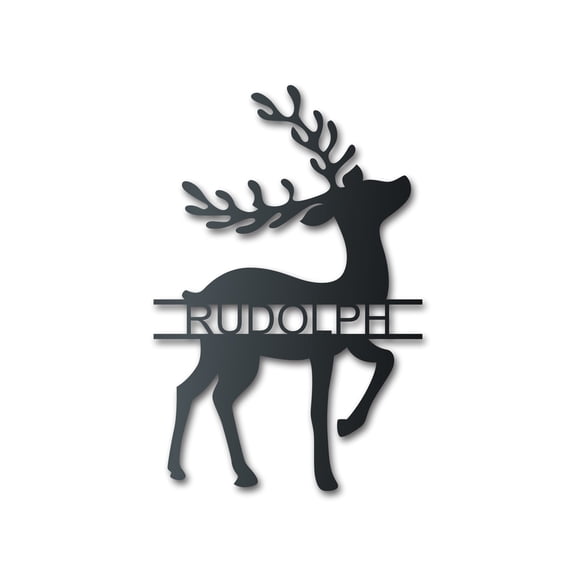 Custom Metal Split Reindeer Wall Art | Winter Holiday | Indoor Outdoor 20