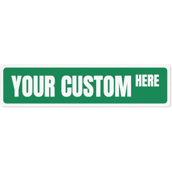 Custom Metal Street Sign, Personalized Indoor Outdoor Office Dcor, Modern Design, 16 x 4 Inch