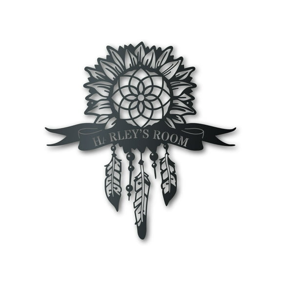 Custom Metal Sunflower Dreamcatcher Wall Art 30