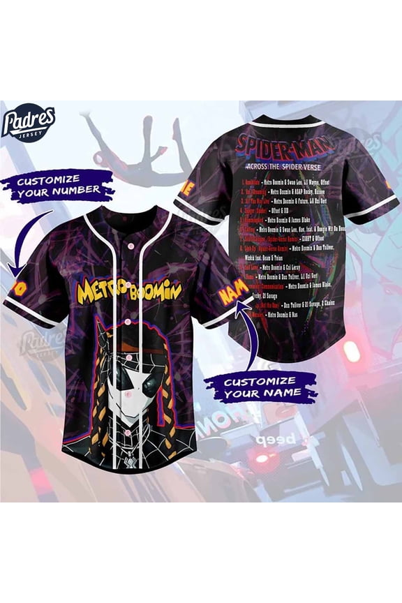 Custom Metro Boomin Spider-Man Baseball Jersey Style