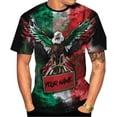 thumbnail image 1 of Custom Mexico Shirts Personalized Name Mexican 3D Flag Shirt for Men Women Aztec Unisex Short Sleeves US Eagle Pride Camisas (Polyester, Q3) (T-shirt, 5XL), 1 of 9
