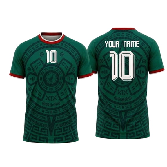 Custom Mexico Soccer Jersey, Personalized Name Number Football Shirt, Fan Style Jersey S-5XL