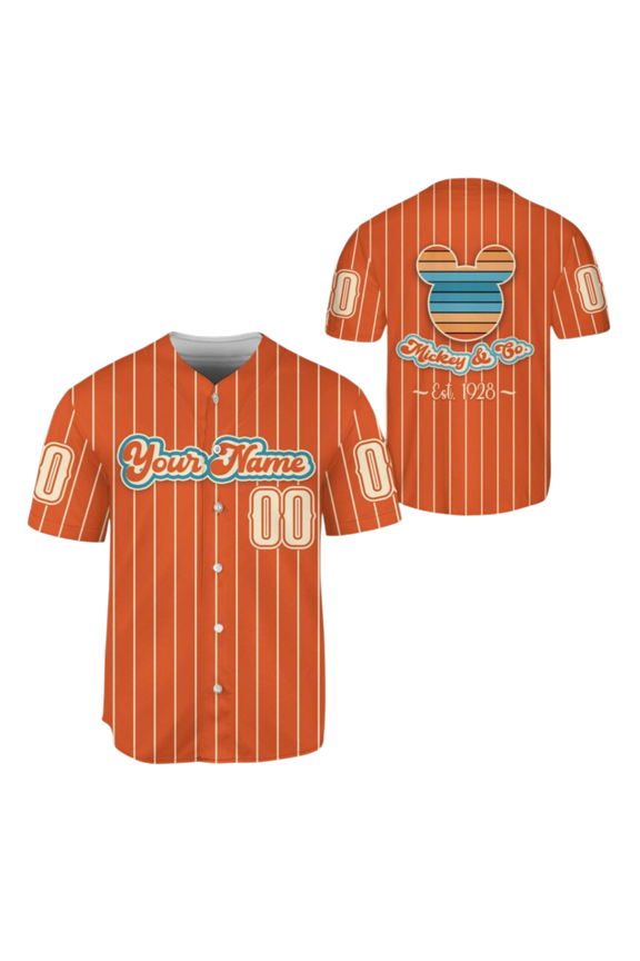 Custom Mickey Mouse Baseball Jersey, Pirate Mickey Mouse Jersey Shirt, Mickey N Co Baseball Jersey, Vintage Mickey Shirt, Disney Jersey