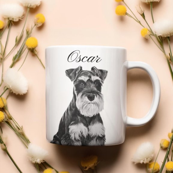 Custom Miniature Schnauzer Mug Gift Dog Lovers, Pernalised Coffee Cup.jpg