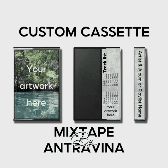 Custom Mixtape Cassette Personalized Music, Custom J-Card Artwork & Analog Recording