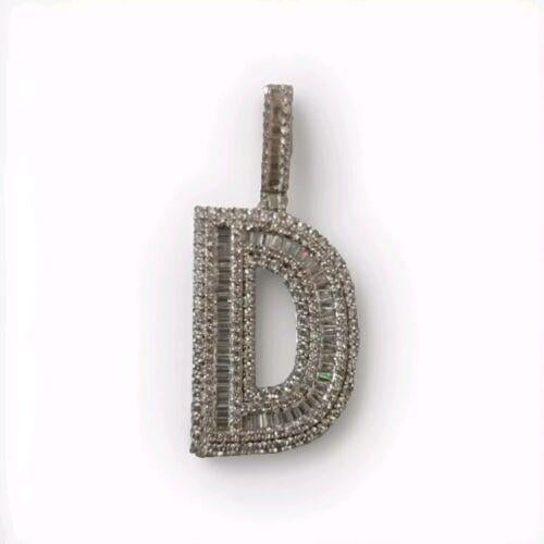 Custom Moissanite "Letter Pendant" | 1ctw Men's Hip Hop Charm Necklace | Real Moissanite Pendant | Unique Birthday Jewelry Gift