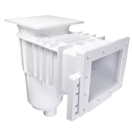 Custom Molded 25160-011-101 Fiberglass ABS Standard Skimmer with Square Lid - Gray