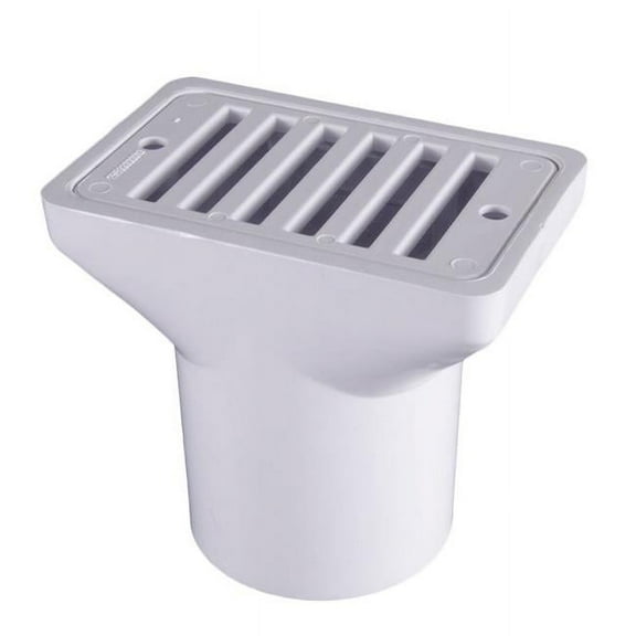 Custom Molded Products 25533-001-000 Gutter Deck Drain 2" FIP x 2" Skt - Gray