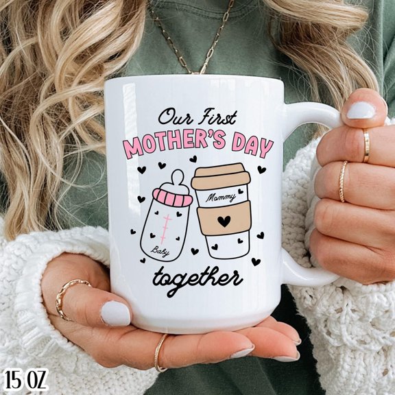 Custom Mom Mug, Personalized Mama Coffee Cup, Family Name Gift Idea, Cute Typography Design