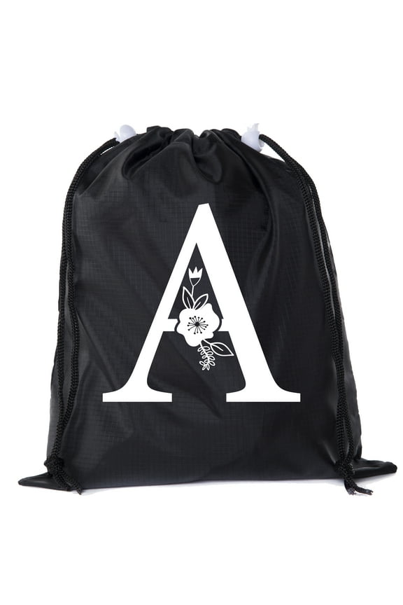 Custom Monogram Cinch Sacks, Bulk Drawstring Bags, Personalized Pull String Bags