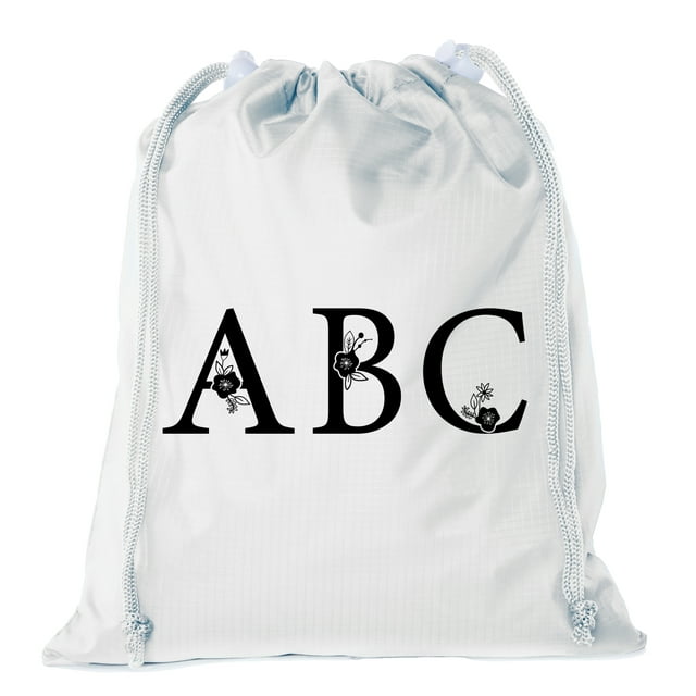 Custom Monogram Cinch Sacks, Bulk Drawstring Bags, Personalized Pull
