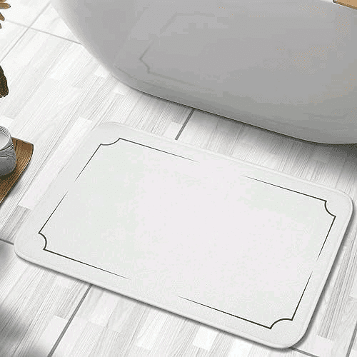 Custom Monogrammed Bath Mat, Personalized Fast Drying Memory Foam Bath Mat with Your Name & Initials, Aesthetic Non-Slip Bathroom Shower Floor Rug, Housewarming Dcor Gift Idea