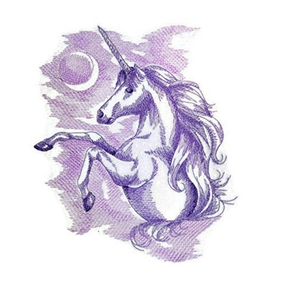 Custom Moonlight Unicorn Embroidery Iron On/Sew patch [7.77" X 6.61"]