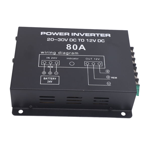 Custom Motorcycle Accessories Dc to Dc Power Converter, 24V to 12V Step Down Voltage Reducer for Cars Trucks RVS SUVs Buses, Dual Fans, Short Circuit Protection