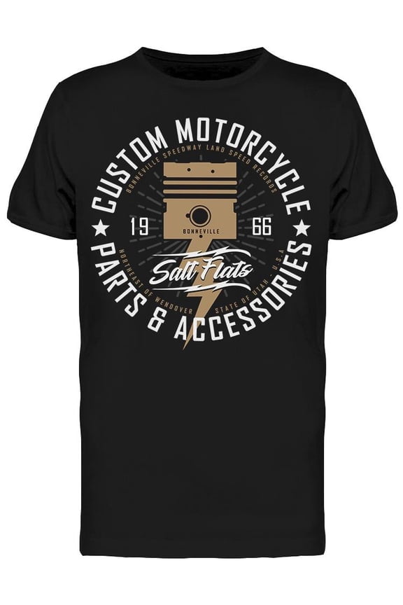 . Custom Motorcycle T-Shirt Men -Image by Shutterstock, Male Large