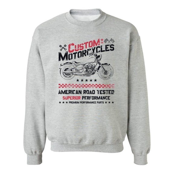 Custom Motorcycles Sweatshirt Men -SPIdeals Designs, Male Medium