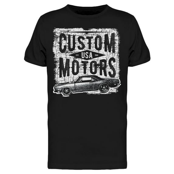 Custom Motors Usa T-Shirt Men -Image by Shutterstock, Male XX-Large