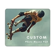Custom Mouse Pad Add Your Own Photo, with Anti-Slip Rubber Base and Stitched Edge, Personalized Mouse Mat for Office, Gaming, and Home Use Horizontal 10" X 12"