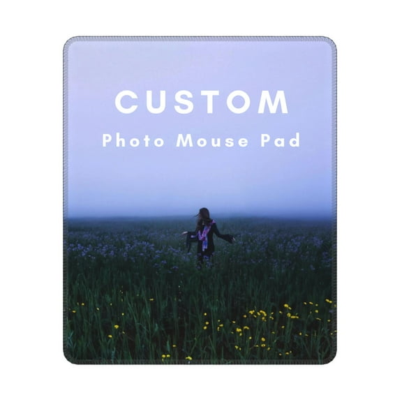 Custom Mouse Pad Add Your Own Photo, with Anti-Slip Rubber Base and Stitched Edge, Personalized Mouse Mat for Office, Gaming and Home Use (Vertical 12" X 10")