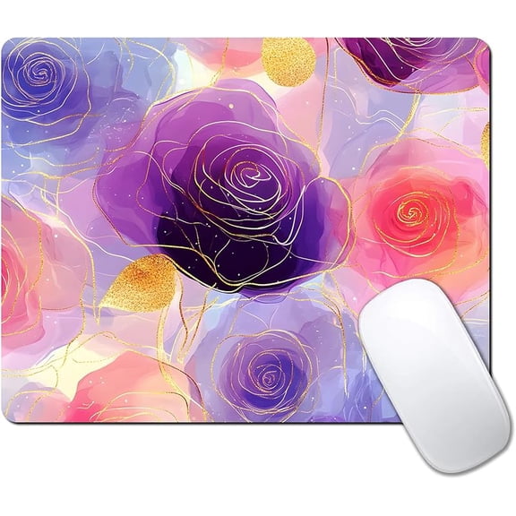 Custom Mouse Pad with Non-Slip Rubber, Small Square Design for Wireless Laptop & Computer Mouse Pads for Desk, 9.5 x 7.9 inch Smooth Surface for Gaming & Office