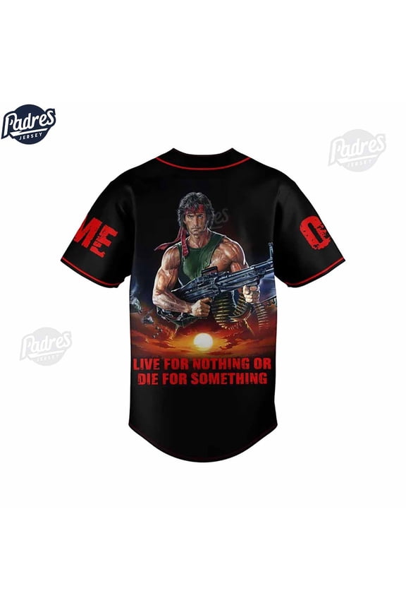 Custom Movie First Blood John Rambo Baseball Jersey