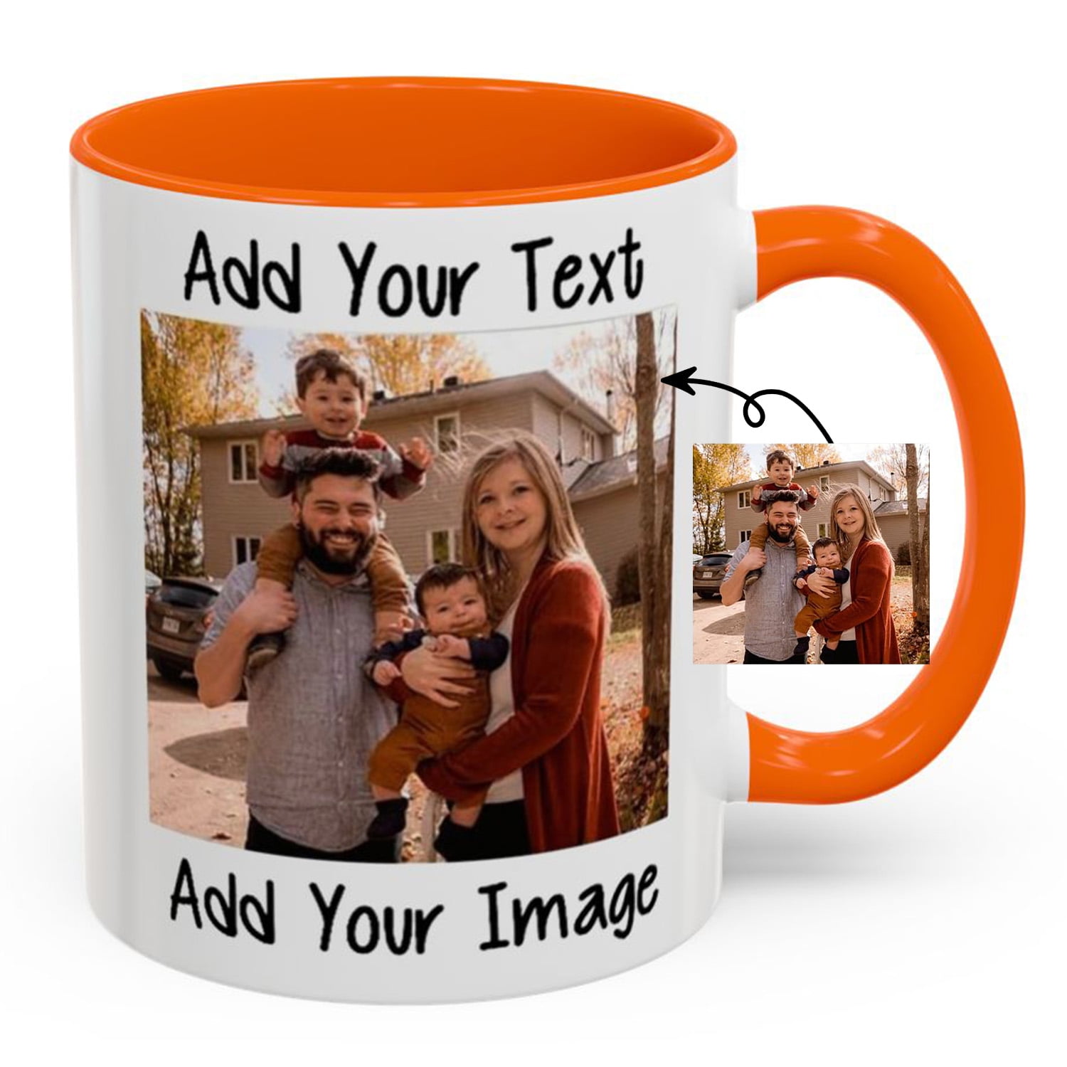 Custom Text And Logo Mug Custom Personalized Coffee Mug - Add Your Photo,  Text, Or Logo | 11oz Mug For Birthdays, Christmas, Gifts Mug For Men